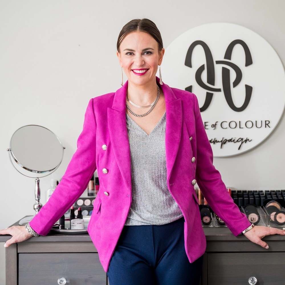 WHBM Suede Studio Blazer
